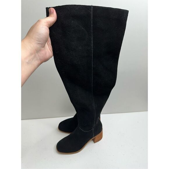 Kelsi Dagger Over the Knee Boots Womens Size 5.5 Black Suede Brooklyn Block Heel - Picture 5 of 12